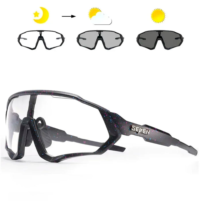 SCVCN-New Style Sunglasses Bicycle Eyewear Mountain Bike Cycl Goggles UV400 MTB Road for Men Photochromic Sport Cycling Glasses