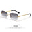HBK Frameless Metal Sunglasses Men Wave Cutting Sun Glasses for Women Travel Shopping Shades Eyeglass UV400 Summer Style