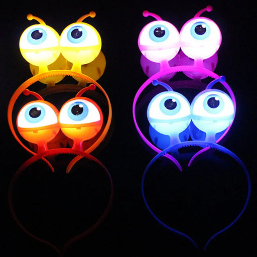10 serre-têtes clignotants LED Yeux d'Alien Lumineux pour Rave Party Mariage Anniversaire Cosplay Halloween Noël