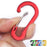 1/6/12 piezas Mosquetón de aluminio Clip Llavero Mosquetones Bloqueo Hebilla Broche Herramienta múltiple para exteriores Mochila Senderismo Pesca Gancho