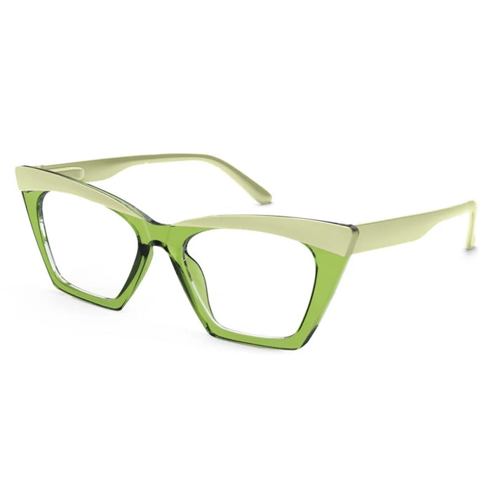 Gafas de lectura grandes para mujer, lectores extragrandes, tipo ojo de gato, bloqueo de luz azul, antifatiga visual/UV, a la moda, XL
