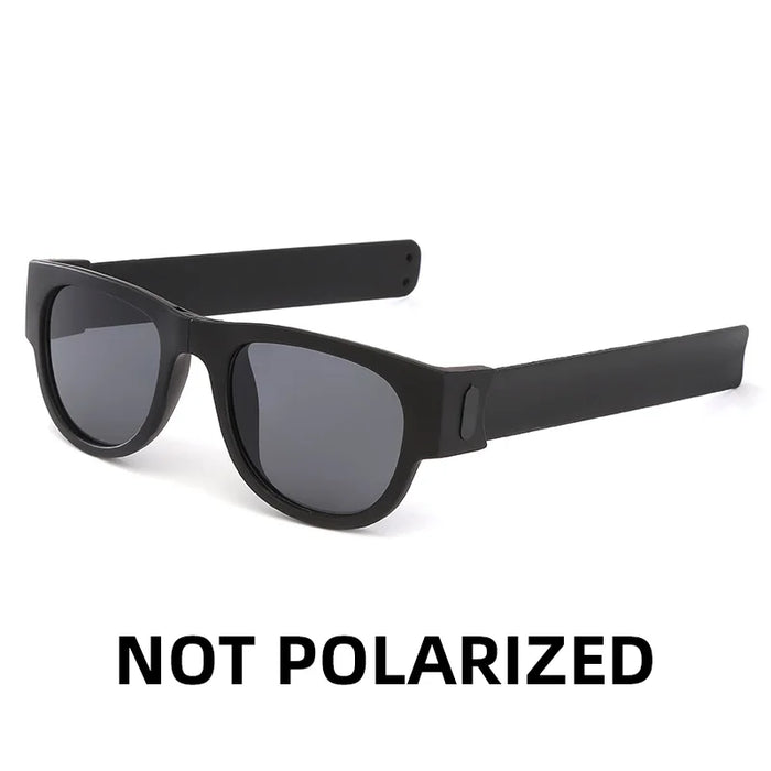 VIVIBEE Novelty Mirror Men Polarized Folding Sunglasses New Arrival Slap Sport Foldable Wristband Shades 2026 Trend Product