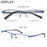 Blue Light Reading Glasses Men Computer Readers Anti Glare Metal Frame with Spring Hinge UV400 Protection Eye Strain Relief