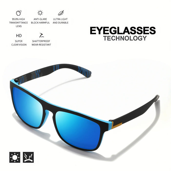 1-4 PCS Homme Classique Carré Polarisé Lunettes de Soleil Sport Légères Monture PC UV400 pour Conduite Pêche Cyclisme Unisexe Durabilité