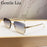 Gafas de sol retro cuadradas sin montura para hombre 2026, de marca de lujo, sin marco, estilo punk, rectangulares, para hombre, con borde recortado, protección UV400