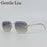 Lunettes de soleil carrées sans monture homme 2026 Marque de luxe unique Punk Lunettes de soleil sans monture pour homme Voyage Monture métallique Teintes