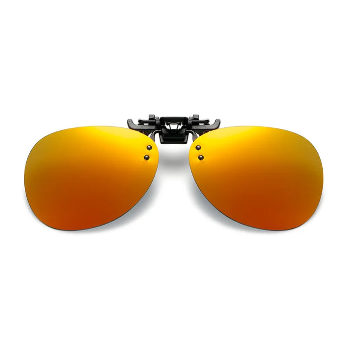 VIVIBEE Rimless Pilot Flip Up Clip on Sunglasses Oversized Men Polarized Clips Aviation Big Size Driving Women UV400 Glasses