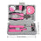 24pcs Pink Home Tool Kit Set Portable Compact Case Basic Hand Tools for Women DIY Household Repair Ideal Complete Gift