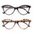MODFANS Gafas de lectura de ojo de gato para mujer, con bisagra de resorte, ligeras, para presbicia, con dioptrías de +0.5 a +4.0