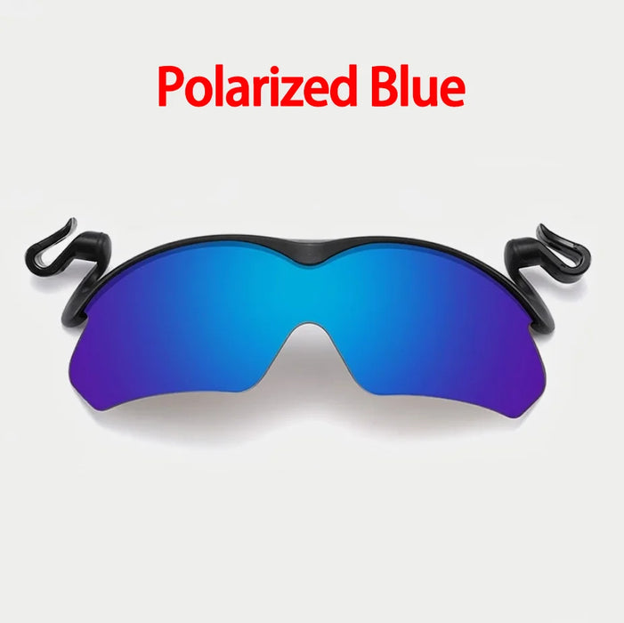 Polarized Clip On Sunglasses For Baseball Cap Men Women Adjustable Lens Angle Sports Cycling Driving Sun Glasses Eyewear Shades
