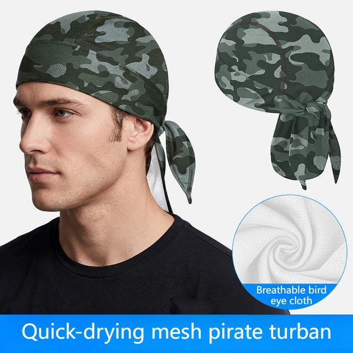 KoKossi Summer Breathable Mesh Hat Quick-dry Headscarf Sun Protection Sweat-wicking Sports Outdoor Riding Cycling Headband
