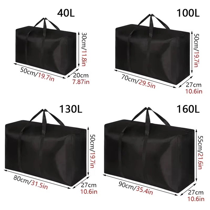 Bolsas de equipaje de mudanza impermeables extragrandes, bolsa de lavandería, bolsa de compras, bolsa de viaje plegable, organizador de edredones de gran capacidad