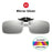 VIVIBEE Classic Flip Up Clip on Sunglasses Fishing Men Square Polarized Lens Night Vision Driving UV400 Women Glasses