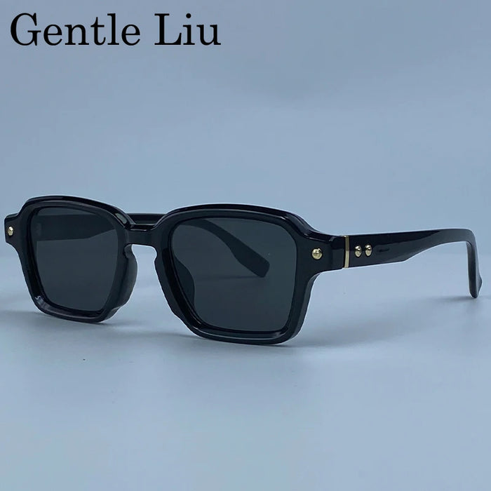 Photochromic Square Punk Sunglasses Men 2026 Luxury Brand Designer Rivet Sun Glasses Vintage Shades Male Driving Fashion Eyewear