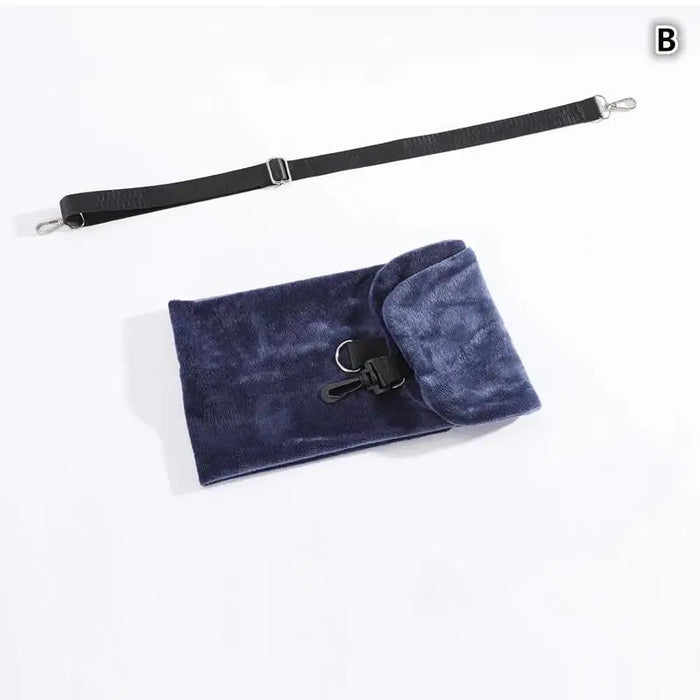 For Airplane Travel Travel Neck Pillow With Fillable Clothing Storage Bag U-Shaped Pillowcase Crystal Fleece Neck Pillow Cover