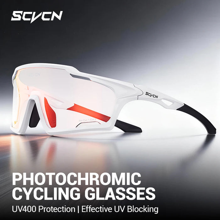 SCVCN New Photochromic Cycling Glasses Outdoor Bike Men Women MTB Road Bicycle Sports Sunglasses Mountaineering UV400 Goggles