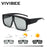 VIVIBEE Grandes lunettes polarisées à porter par-dessus des lunettes de soleil photochromiques pour hommes, conduite, UV400, pêche, extérieur, femmes, verres miroirs foncés