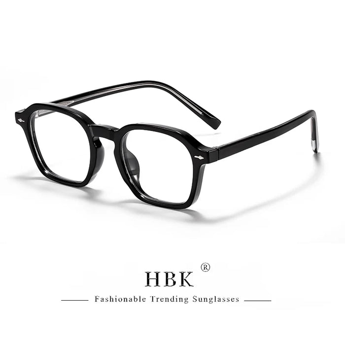HBK Square Men's Optical Eyeglass Frame Retro High Quality Brand Eyewear Women's Anti Blue Light Decoration Glasses