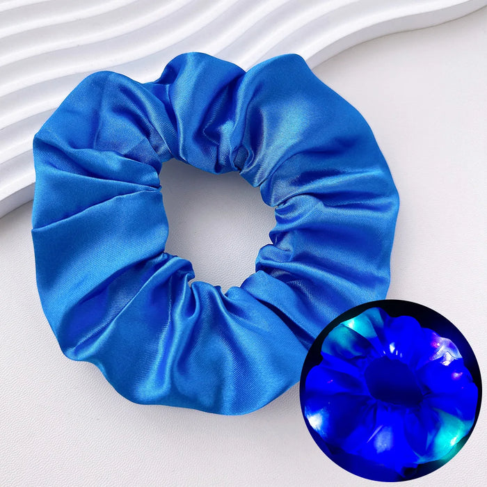 Light Up Scrunchies, LED Scrunchies Hair Bands, Elastic Glow in the Dark Srunchies Rave Accessories for Women Birthday Halloween