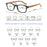 Reading Glasses for Men Women Fashion Wood-Look Plastic Eyeglass Frame Spring Hinge Stylish Readers Magnifying Glass Eyewear