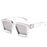 Bungee Large Square Sunglasses for Men Women Vintage Trendy Casual Street Style Shades