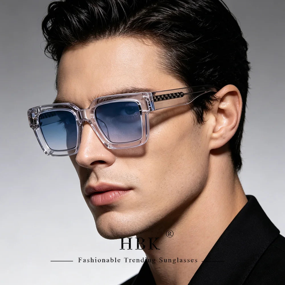 HBK Punk Vintage Square Men's  Sunglasses Brand Design Small Frame Sun Glasses Party Travel Glasses Gift Ideal Choice