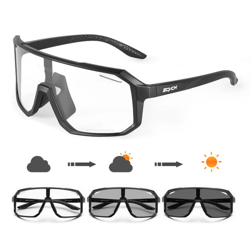 Lunettes de soleil de cyclisme photochromiques de la marque SCVCN, protection UV400, lunettes de sport pour femmes et hommes, pour vélo de route et VTT