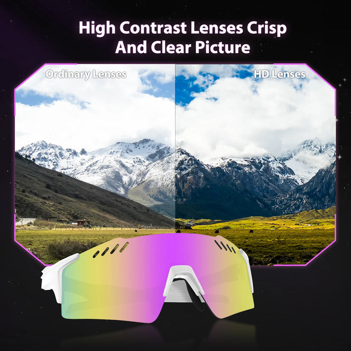 SCVCN UV400 Cycling Glasses Outdoor Running Sunglasses Men Women MTB Road Bike Glasses Hiking Drive Bicycle Sports Sunglasses