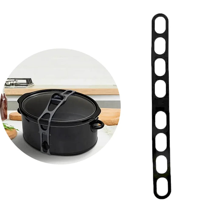 Correa de silicona para tapa, reutilizable, universal, cinturón elástico de fijación de tapa, para cocina de camping al aire libre, equipo de camping