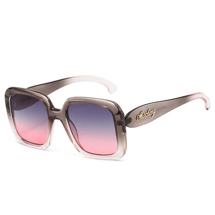 Gafas de sol cuadradas de mujer Y2K con montura de carey degradado estilo retro, diseño de personalidad de marca, modernas, combinan con todo, para hombre, con protección UV400