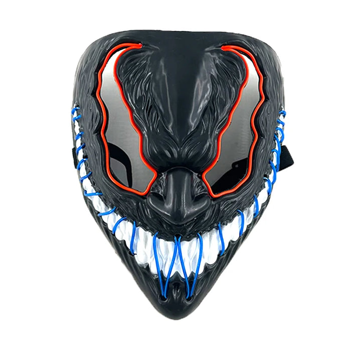 Multi Color LED EL Wire Glowing horror Mask Luminous Full Face Mask wireless mask Halloween Cosplay Party Rave Costume Accessory