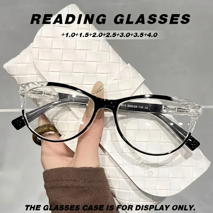 Lunettes de lecture œil de chat rétro contrastées pour femme, lunettes anti-lumière bleue, lunettes de lecture légères et confortables