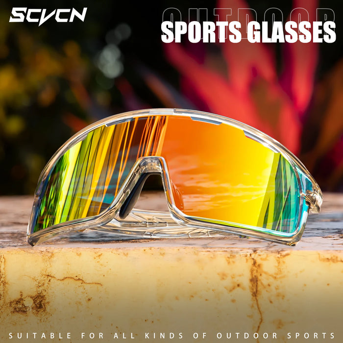 SCVCN Cycling Glasses MTB Road Bike Sunglasses UV400 Bicycle Glasses Protection Light Unisex Bike Sports Equipment