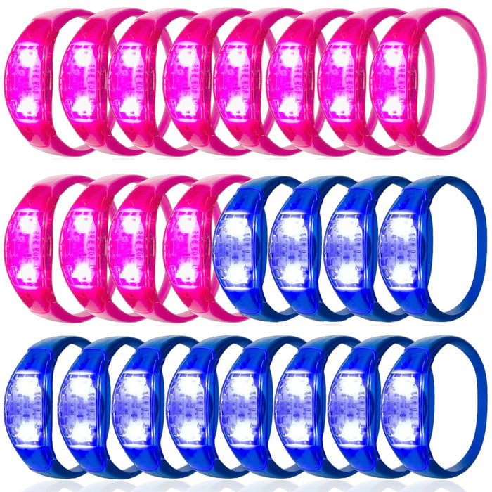 Pulseras LED que brillan de 10 a 300 piezas, pulsera luminosa que se ilumina con control de sonido para Nochevieja, conciertos con control de música