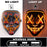 Máscara LED luminosa V de Vendetta, máscara facial completa anónima que brilla en la oscuridad para fiestas, raves, Halloween, cosplay y accesorios de disfraces.