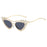 Ins Nouvelles Lunettes de soleil de luxe à double faisceau œil de chat pour femmes Y2K, design de fleur en diamant, tendance, décontractées, pour hommes, Gafas De Sol UV400