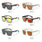 COOLMEN Gafas de sol polarizadas clásicas cuadradas para hombre, pesca, exteriores, conducción, ciclismo, correr, estilo vintage, montura grande, protección UV400