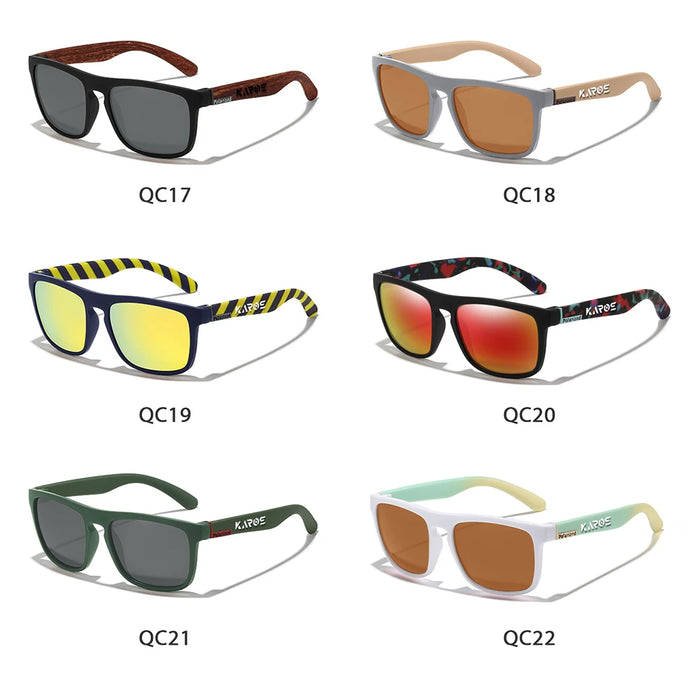 COOLMEN Gafas de sol polarizadas clásicas cuadradas para hombre, pesca, exteriores, conducción, ciclismo, correr, estilo vintage, montura grande, protección UV400