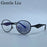 Metal Frame Round Punk Photochromic Sunglasses Women 2026 Luxury Brand Designer Steampunk Oval Sun Glasses Outdoor Eyewear Shade