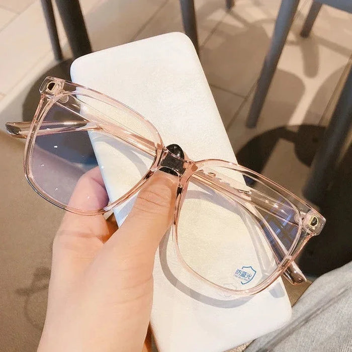 New Large Frame Myopia Glasses Anti-Blue Light Eyewear Women Eye Protective Computer Goggles Diopters -1.0 -1.5 -2.0 To -6.0