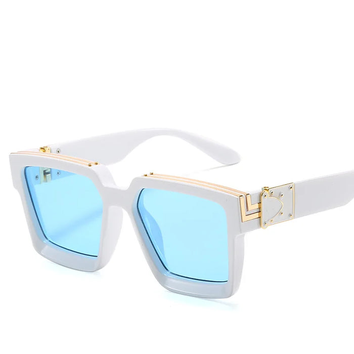 Bungee Large Square Sunglasses for Men Women Vintage Trendy Casual Street Style Shades
