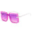 New Oversized Square Sunglasses Women Hollowed-out Boundless Vintage Designer Sun Glasses Shades UV400 Men Luxury Male Female