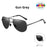 VIVIBEE Metal Pilot Black Folding Sunglasses Polarized Men Titanium Shades Women Aviation UV400 Designer Mirror Blue Sun Glasses