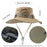 Sombrero de cubo de verano para hombre, protección UV para exteriores, ala ancha, Panamá, Safari, caza, senderismo, malla, pescador, gorra de protección solar para playa