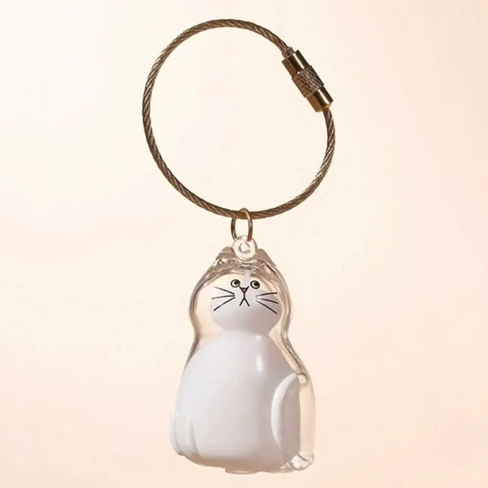 Transparent Dog Fur Storage Pendant Handmade Design DIY Backpack Accessories Portable Souvenirs Keychain Fur Storage Capsule