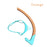 Adult Swimming Snorkel Tube, Snorkelling Training Front Breathing Tube Center Mount Silicone Mouthpiece Freestyle Breathing Tube