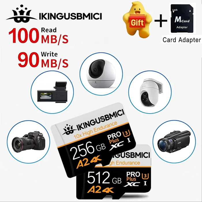 High Speed TF Cards Memory Card SD Cards Micro TF Card 32GB 128GB 256GB 512GB U1 Ultra HD Ultra HD for Action Camera Drone GoPro