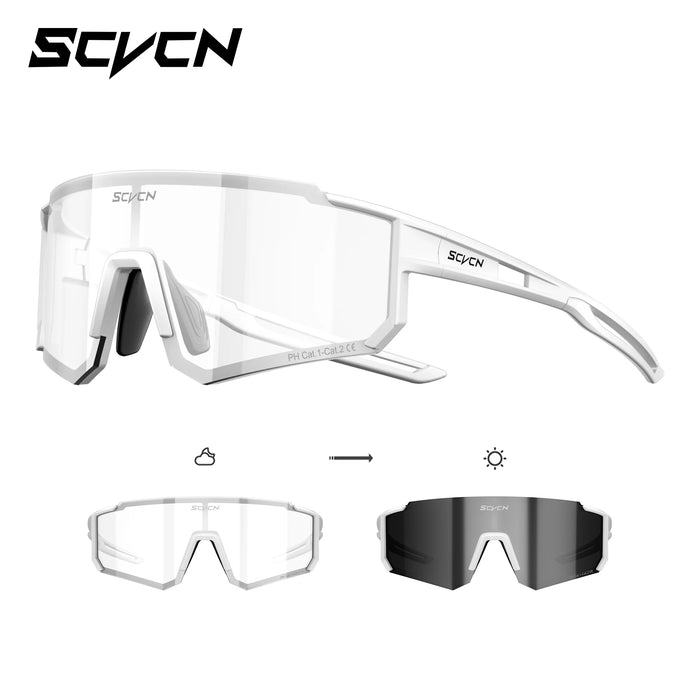 SCVCN Hot Outdoor Photochromic Sunglasses Sports Bike Cycling Glasses Man Women MTB Driving Bicycle Hiking Eyewear UV400 Goggles