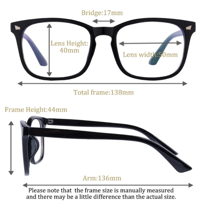 UOOUOO Progressive Multifocal Reading Glasses See Far And Near Reading Eyeglasses Bifocal Presbyopia Glasses Prescription Custom
