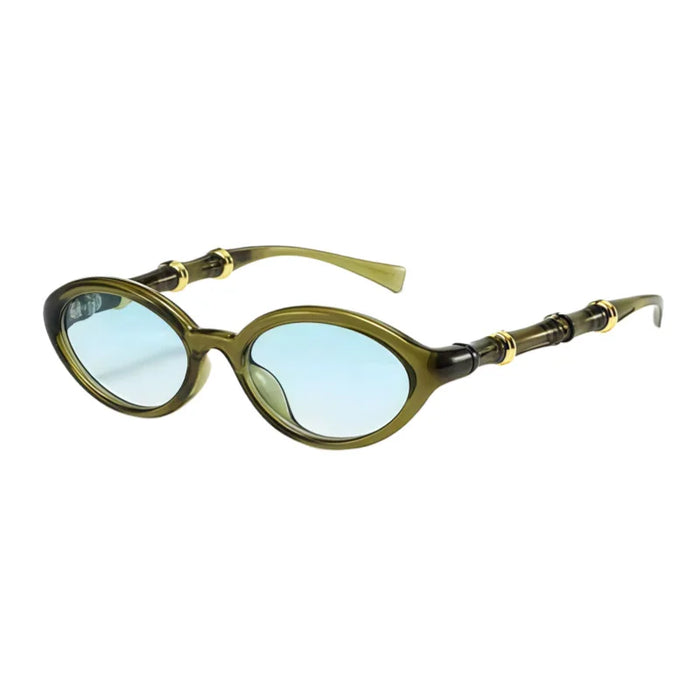 Retro Small Oval Sunglasses Women Men Rivets Shades Fashion Eyewear Luxury Sun Glasses UV400 Brand Oculus Female Gafas